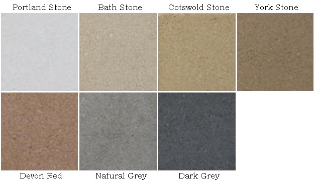 Thorverton Stone Colour Chart