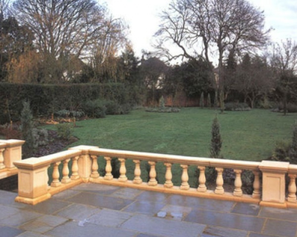 Balustrading on patio