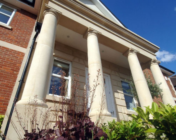 Large Plinth Stones on Portico