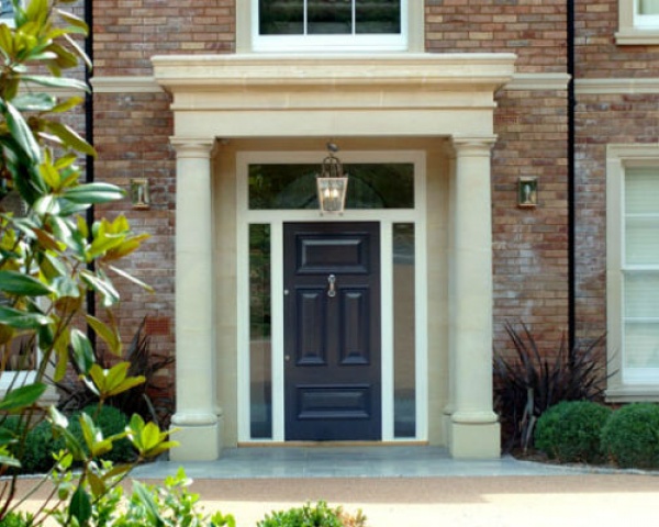 Portico with windows