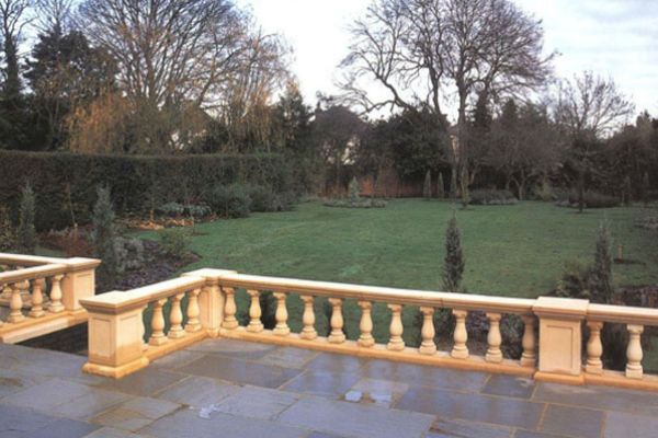 Balustrading on patio