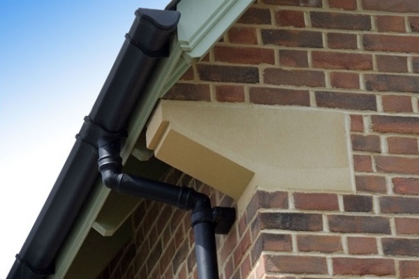 Corbels on a building by the roof line