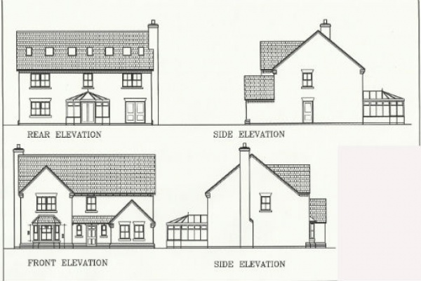 Architects drawing of a house