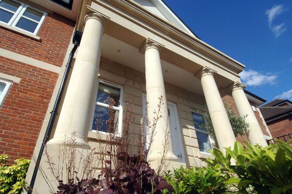 Large Plinth Stones on Portico