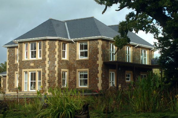 Grand House with Cast Stone