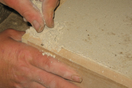 Repairing a corner on cast stone